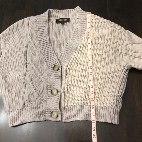Truth Soul Armor Multi-Knit Cardigan Sweater Size S - Picture 11 of 13